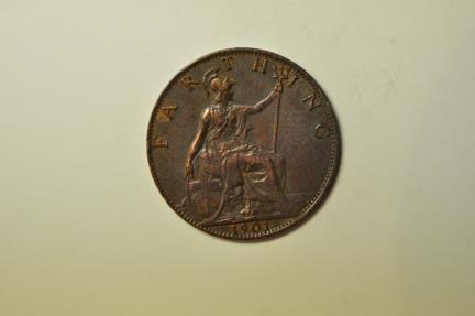 World Coins - Great Britain; Farthing 1901  UNC