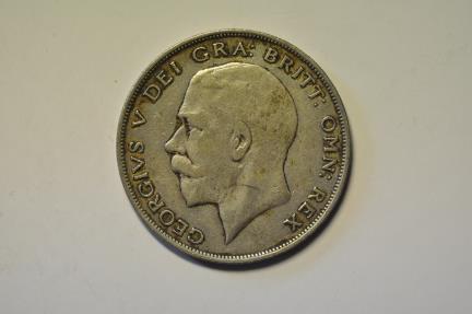 World Coins - Great Britain; Silver 1/2 Crown 1921