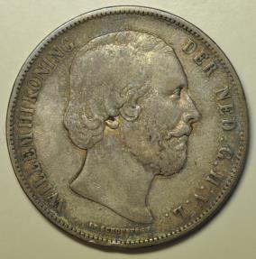 World Coins - Netherlands Silver Crown - 2 1/2 Gulden 1850