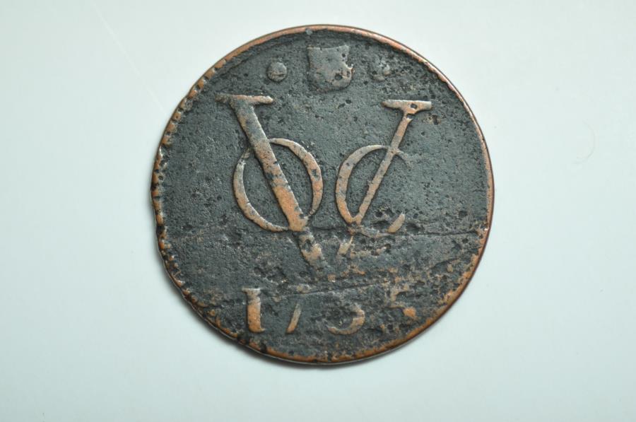 World Coins - VOC Netherlands East Indies  - Utrecht Arms; Duit 1755
