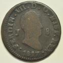 World Coins - Spain Copper 8 Maravedis 1817