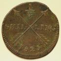 World Coins - Sweden 1/4 Skilling 1825