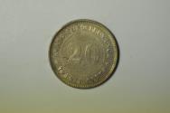 World Coins - China Kwangtung; Silver 20 Cents Year 10 - 1921  AU