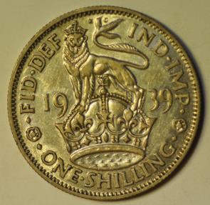 World Coins - Great Britain; Silver Shilling 1939