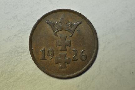 World Coins - Danzig Free City; Pfennig 1926