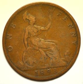 World Coins - Great Britain; Penny 1893