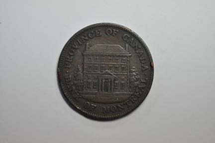 World Coins - Canada Quebeck Bank of Montreal; Half Penny 1842  SCARCE Date !