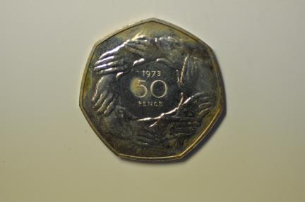 World Coins - Great Britain; 50 Pence 1973  PROOF