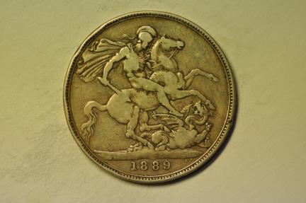 World Coins - Great Britain; Silver Crown 1889