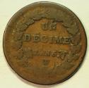 World Coins - France Bronze Decime LAN 5 - W (1796-1797)