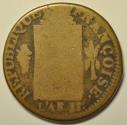 World Coins - France Bronze Sol Lan II - 1793