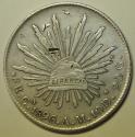 World Coins - Mexico Silver 8 Reales 1896 Cn AM  with Chinese C/M