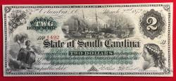 World Coins - Columbia South Carolina 2 Dollars March 2nd 1872