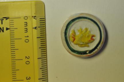 World Coins - Thailand; Chinese Porcelain Gambling Token no date - 1800's/ early 1900's