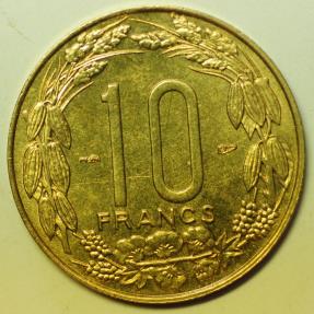 World Coins - French Equatorial Africa - Cameroon 10 Francs 1958 (a)  3 Giant Eland  UNC