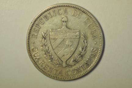 Cuba; Silver 40 Centavos 1915 | North & Central American and Caribbean ...