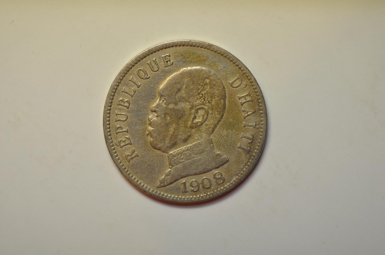 Haiti; 50 Centimes 1908 | North & Central American and Caribbean Coins