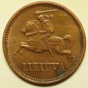 World Coins - Lithuania Bronze Centas 1936   XF