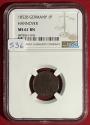World Coins - German States - Hannover Pfennig 1852-B  NGC MS61 BN