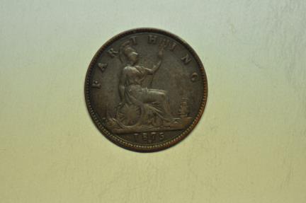 World Coins - Great Britain; Farthing 1875-H