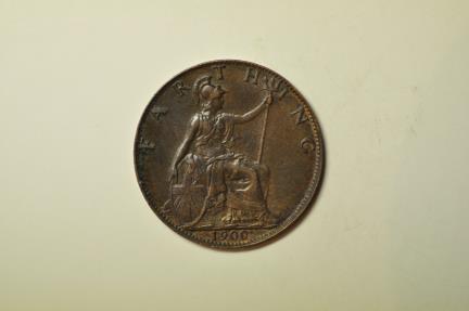 World Coins - Great Britain; Farthing 1900  UNC
