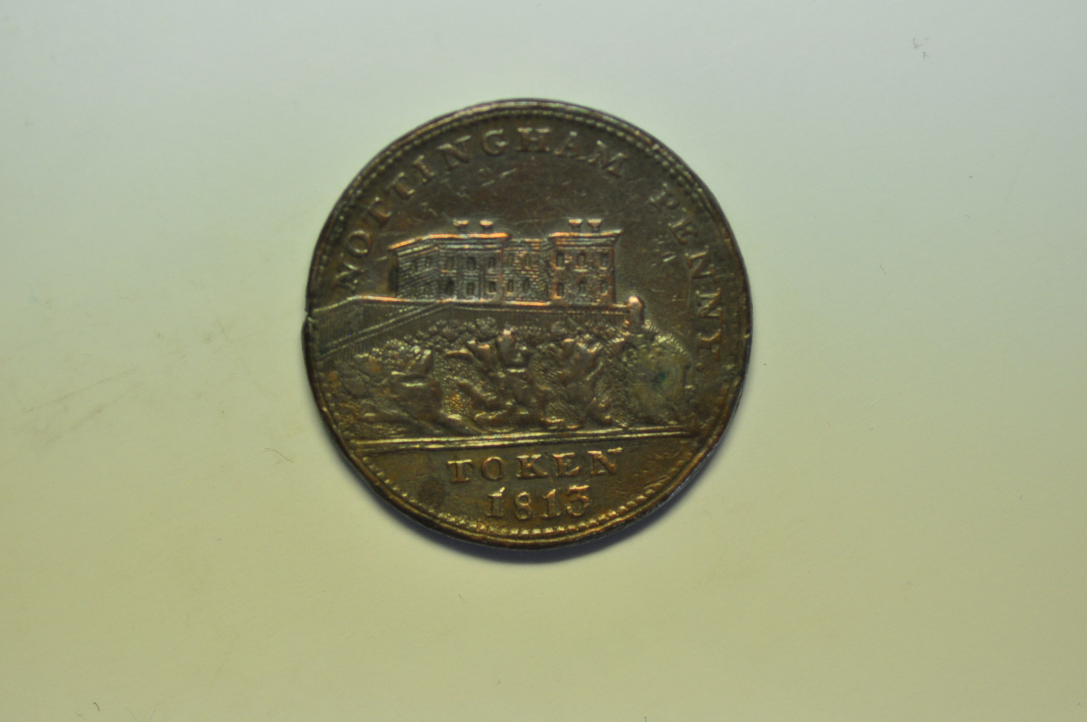 Great Britain; Nottingham Penny Token 1813 European Coins