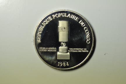 World Coins - Congo; 100 Francs 1984  International Games  PROOF