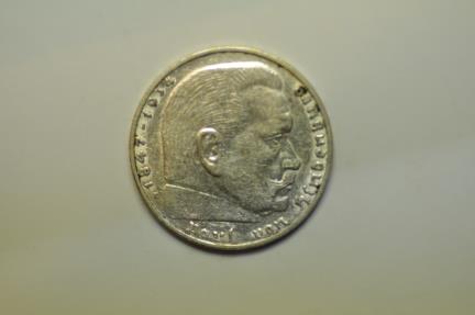 Set Of 3 Silver Third Reich 2 Reichsmark Coins - Years 1937, 1938, 1939 (VF Condition) 2 thumbnail image