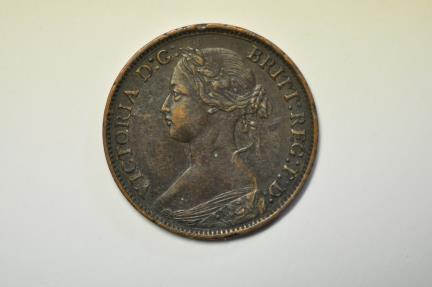 World Coins - Great Britain; Farthing 1866   XF