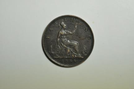 World Coins - Great Britain; Farthing 1886   XF