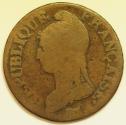 World Coins - France Bronze 5 Centimes L'AN 8 AA -1799-1800