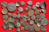 Ancient Coins - Lot of 50 lower grade Bronze, Ancient mostly Byzantine Coins