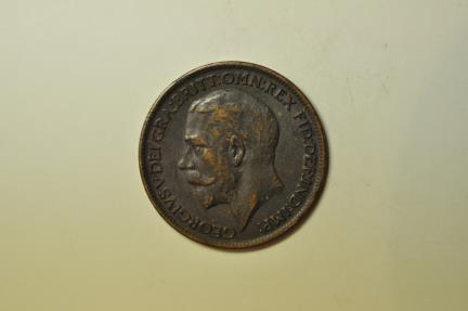 World Coins - Great Britain; Farthing 1917  UNC