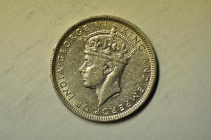 World Coins - Hong Kong; Silver 10 Cents 1938