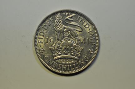 World Coins - Great Britain; Silver Shilling 1941