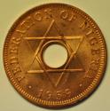 World Coins - Nigeria - British Protectorate Bronze Penny 1959  Red UNC