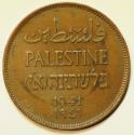 World Coins - Palestine Bronze 2 Mils 1941   XF
