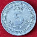 World Coins - Mexico CuNi 5 Centavos 1909