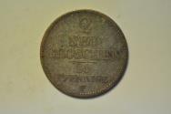 World Coins - German States - Saxony-Albertine; Silver 2 Neu Groschen - 20 Pfennig 1849-F