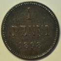 World Coins - Finland under Russian occupation Copper Penni 1898   XF