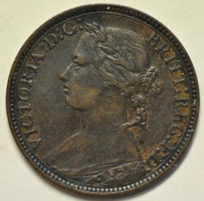 World Coins - Great Britain Farthing 1875-H  XF