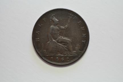 World Coins - Great Britain; 1/2 Penny 1862