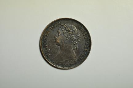 World Coins - Great Britain; Farthing 1886   XF