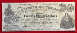 World Coins - THE STATE OF MISSISSIPPI 20 Dollars 1862