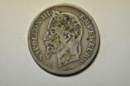 World Coins - France; Silver 2 Francs 1869-A