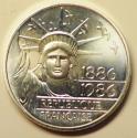 World Coins - France Silver 100 Francs 1986 Centennial of Statue of Liberty  PIEFORD