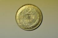 World Coins - Latvia; Silver 2 Lati 1926