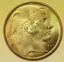 World Coins - Belgium Silver 20 Francs (20 Frank) 1954  UNC  Coin alignment - RARE !!!