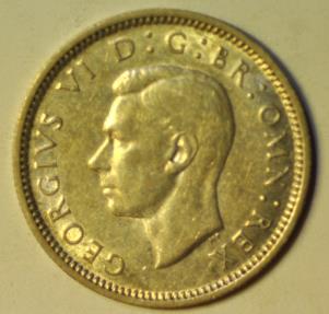 World Coins - Great Britain; Silver 6 Pence 1942  UNC