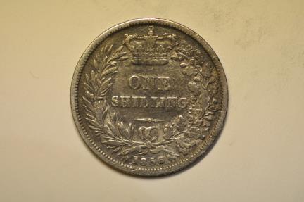 World Coins - Great Britain; Silver Shilling 1856